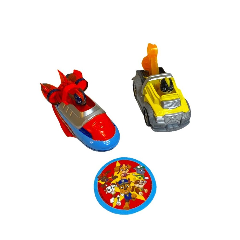 PAW Patrol True Metal Mighty Pups Super Paws Die-Cast Vehicles Zuma & Rubble